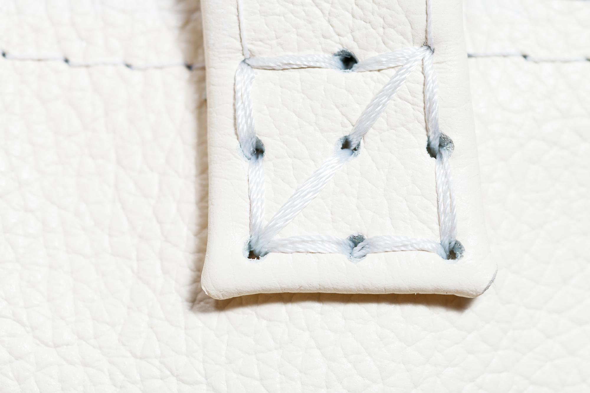 Close-up satin stitch sample